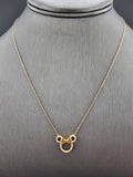 14k Gold Necklace - Mouse