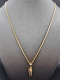 14k Gold Chain w/Pendant - San Judas