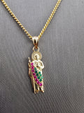 14k Gold Chain w/Pendant - San Judas