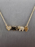 14k Gold Necklace - Good Luck