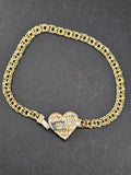 14k Gold Bracelet - Heart