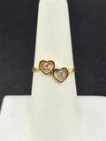 14K Gold Ring - Dual Hearts