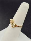 14K Gold Ring - Dual Hearts