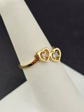 14K Gold Ring - Dual Hearts