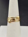 14K Gold Ring - Three Elephants
