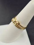 14K Gold Ring - Three Elephants