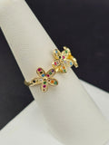 14K Gold Ring - Flowers