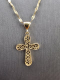 14k Gold Chain w/Pendant - Cross