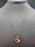 14k Gold Chain w/Pendant - Heart