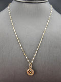 14k Gold Chain w/Pendant - Evil Eyes