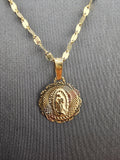 14k Gold Chain w/Pendant - Virgin Mary