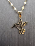 14k Gold Chain w/Pendant - Hummingbird