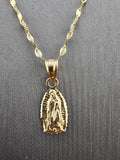 14k Gold Chain w/Pendant - Virgin Mary