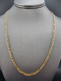 14k Gold Solid Chain - Figaro