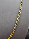14k Gold Solid Chain - Figaro