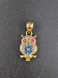 14k Gold Pendant - Owl