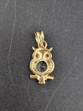 14k Gold Pendant - Owl
