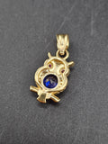 14k Gold Pendant - Owl