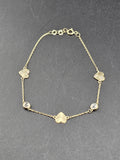 14k Gold Bracelet - Hearts