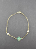 14k Gold Bracelet - Flowers