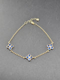 14k Gold Bracelet - Flowers