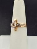 14K Gold Ring - Jesus on Cross