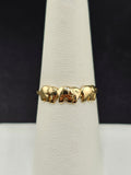 14K Gold Ring - 3 Elephants