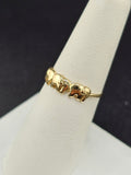 14K Gold Ring - 3 Elephants