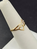 14K Gold Ring - Heart w/Cross