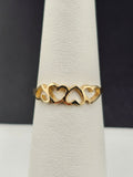 14K Gold Ring - Hearts