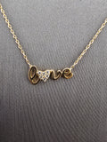 14k Gold Necklace - Love
