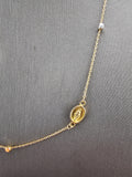 14k Gold Necklace - San Benito & Cross