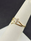14K Gold Ring - Heart w/Cross