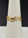 14K Gold Ring - Hearts