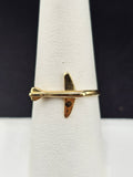 14K Gold Ring - Airplane