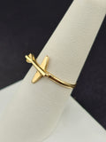 14K Gold Ring - Airplane