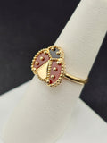 14K Gold Ring - Ladybug