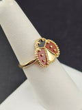14K Gold Ring - Ladybug