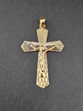 14k Gold Pendant - Jesus on Cross
