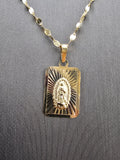 14k Gold Chain w/Pendant - Virgin Mary