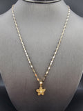 14k Gold Chain w/Pendant - Flower