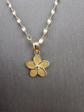 14k Gold Chain w/Pendant - Flower