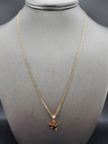 14k Gold Chain w/Pendant - Puzzle
