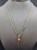 14k Gold Chain w/Pendant - Flower Key