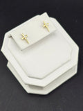 14K Gold Earrings - Cross