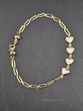 14k Gold Bracelet - Hearts