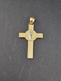 14k Gold Pendant - San Benito on Cross