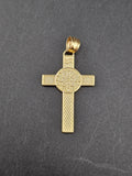 14k Gold Pendant - San Benito on Cross