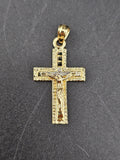 14k Gold Pendant - Jesus on Cross