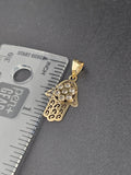 14k Gold Pendant - Hamsa Hand